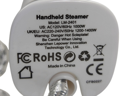 Parownica do ubrań LM-2401 1000W ręczna ceramiczna 2w1