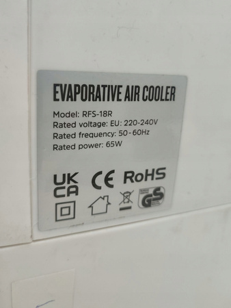 Klimator przenośny 4w1 RFS-18R 65W 5L zbiornik Nawilżacz Wentylator
