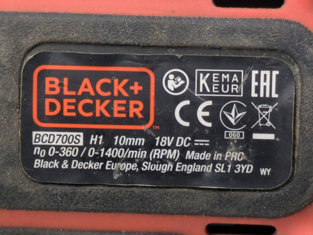 WKRĘTARKA AKUMULATOROWA BLACK+DECKER 18V BCD 700S