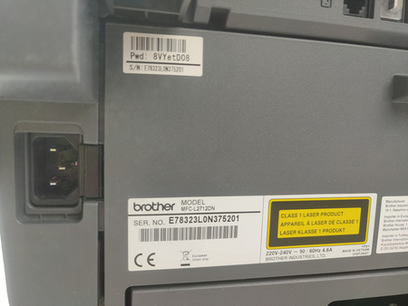 Drukarka wielofunkcyjna laserowa mono Brother MFC-L2712DN Przebiegm27672str