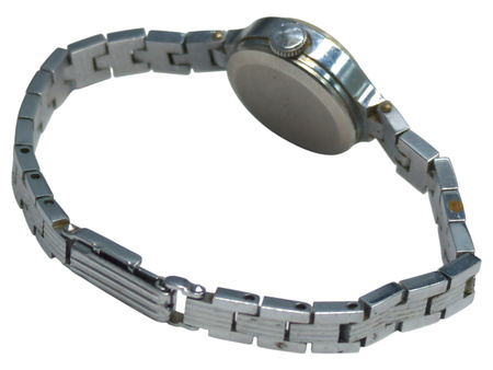 Zegarek damski na bransolecie vintage Zaria srebrny