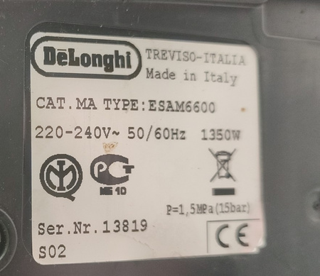 Ekspres ciśnieniowy automatyczny De'Longhi ESAM6600 PrimaDonna