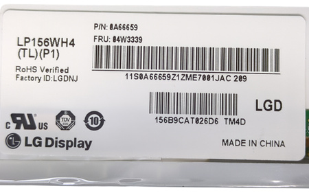 Matryca LG LP156WH4 15,6" 1366x768px; 40pin BŁYSZCZĄCA