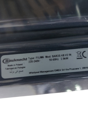 Piekarnik Bauknecht BAR2S K8 V2 IN 71L para A+ inox termoobieg