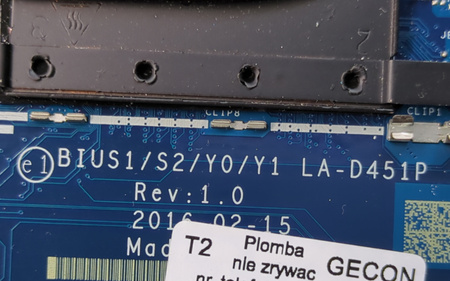Płyta główna Lenovo Yoga 510-14isk BIUS1/S2/YO/Y1 LA-D451P Rev:1. 0 i3