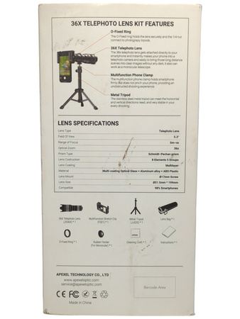 Teleobiektyw Apexel APL-JS36XJJ020 36x zoom ze statywem