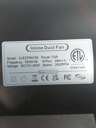 Wentylator kanałowy FanGoFast FG-CLECFAN150 150 mm