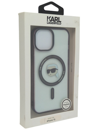 Etui Karl Lagerfeld MagSafe Plecki do Apple iPhone 15 bezbarwne