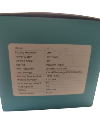 Niania elektroniczna Wansview V1 LCD 108OP 5"b | noktowizor | kołysanki