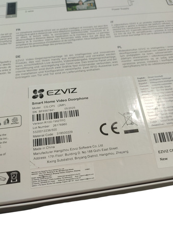 Wideodomofon WiFi EZVIZ CP5 Brama Furtka 2 żyły Aplikacja