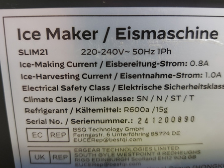 Kostkarka Silonn SLIM21B-E automatyczna 160W 1,2L 12 kg/dobę czarna