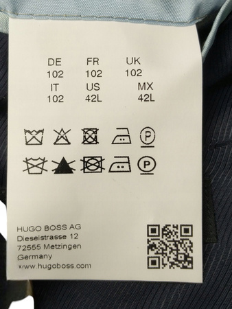 Marynarka Męska Hugo Boss Czarna Rozmiar 102