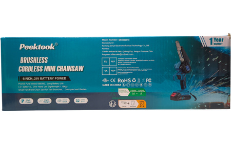 Mini piła łańcuchowa akumulatorowa 21V 4" do przycinania gałęzi