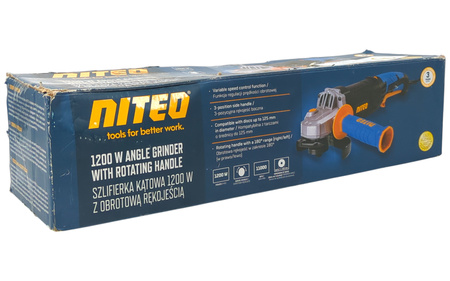 Szlifierka kątowa Niteo 250200-ANG 1200W 125mm regulacja obrotów
