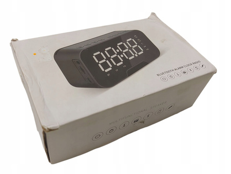 Radio-budzik Głośnik Bluetooth 5.0 Termometr D-88 czarny