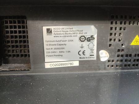 Niszczarka REXEL Optimum AutoFeed+ 225X 60 L P-4 Start/Stop