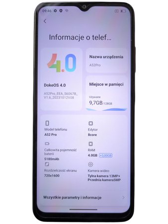 Smartfon Blackview A52 Pro 4/128GB 6.5 IPS 5180mAh Android 13