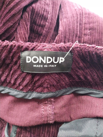 Spodnie damskie Sztruksowe Bordowe DONDUP ROZ.32