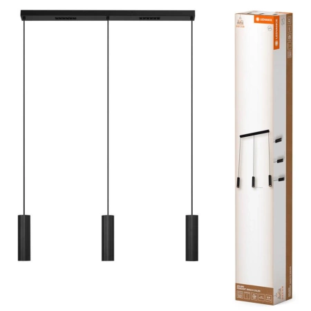 Lampa wisząca Ledvance DECOR Drums 3x GU10 7W czarna