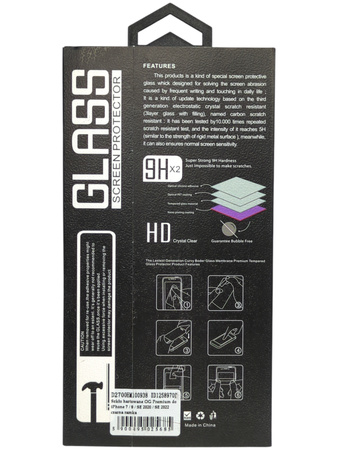 Szkło hartowane OG Premium czarna ramka do Apple iPhone 7