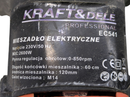 MIESZADŁO ELEKTRYCZNE DO BETONU KRAFT&DELE EC541