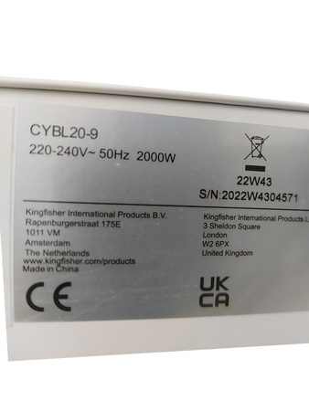 Grzejnik elektryczny olejowy Toolstation CYBL20-9 2000W