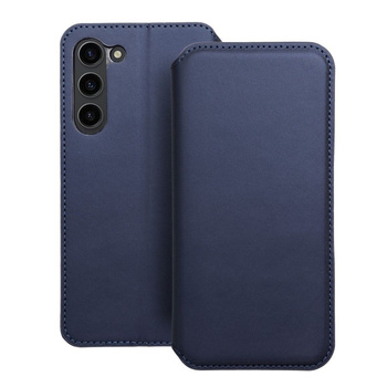 Kabura Book Samsung Galaxy S24 Plus Granatowy Materiałowa Etui