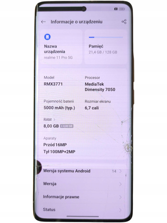 Smartfon Realme 11 Pro RMX3771 8/128GB 6,7" 100 Mpix Beżowy