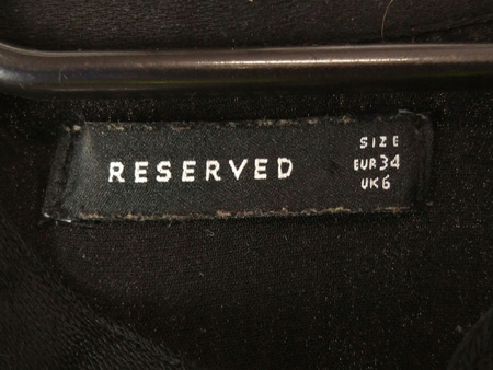 Sukienka RESERVED Rozmiar 34 CZARNA