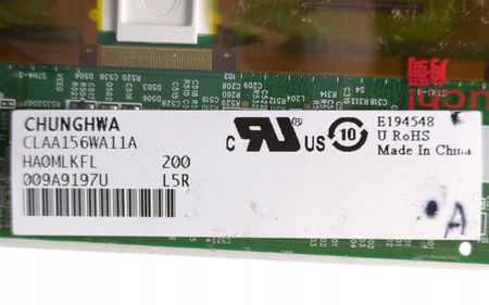 Matryca Chunghwa CLAA156WA11A 15,6" 1366x768px 40pin Błyszcząca