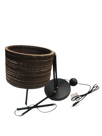 LAMPA PODŁOGOWA STOJĄCA Decor Cardboard Cylinder Floor E27 brązowa
