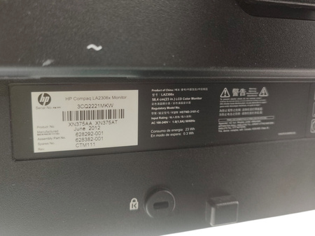 Monitor HP LA2306x 23'' 1920 x 1080 5 ms TN LED Czarny