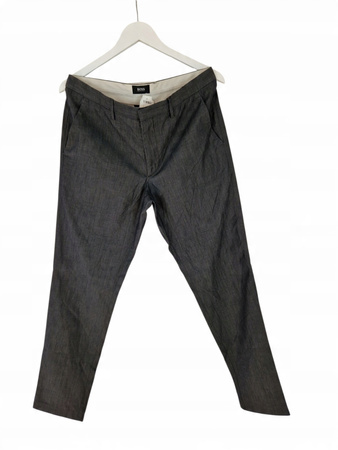 BOSS Spodnie Męskie Eleganckie Czarne