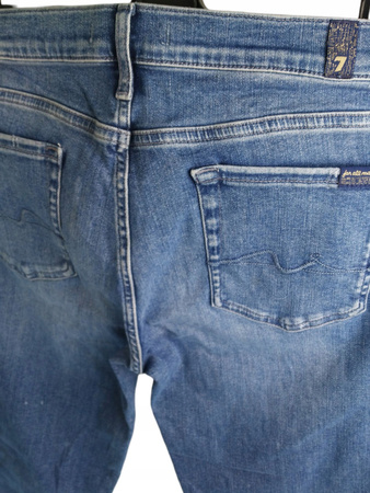 Spodnie damskie jeans SLIM 7 FOR ALL MANKIND ROZ.29 Niebieskie