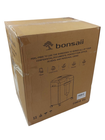 Niszczarka do papieru 16L do 12 arkuszy Bonsaii C266-B
