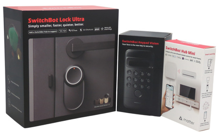 Zestaw SwitchBot Lock Ultra Keypad Vision Hub Mini inteligentne drzwi