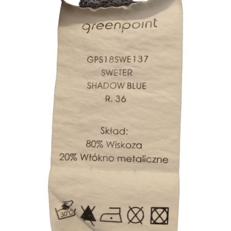 BLUZKA DAMSKA GREENPOINT ROZMIAR 36 SZARA