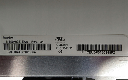 Matryca InnoLux N140HGE-EAA Rev. C1 14,0" 1920x1080 FHD LED IPS Matowa