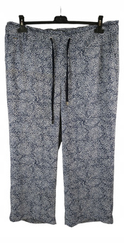 SPODNIE DAMSKIE STREET ONE ROZMIAR 42 GRANATOWE W BIAŁE WZORY