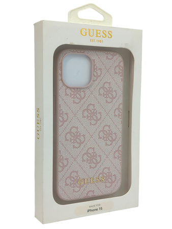 Etui Guess Plecki do Apple iPhone 15 różowe