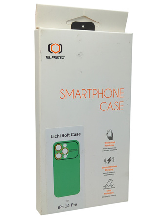 Etui Tel Protect Lichi Soft Case do iPhone 14 Pro miętowy