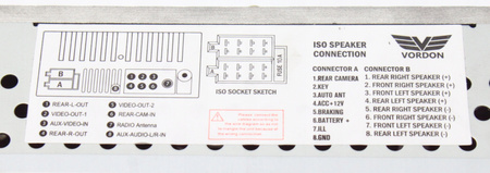 Radio samochodowe VORDON HT-877BT 2 DIN 4x60W