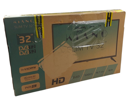 Telewizor KIANO Slim TV 32 32" LED, HD Ready, 1366 x 768px Czarny