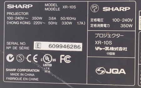 Projektor Sharp XR-10S DLP 2000 ANSI lumenów SVGA 800x600
