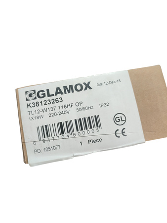 OPRAWA LED GLAMOX K38123263 TL12-W137 1X18W IP32