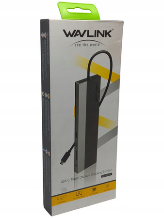 Wavlink USB-C 4K Triple Display stacja dokująca WL-UMD03 3 MONITORY