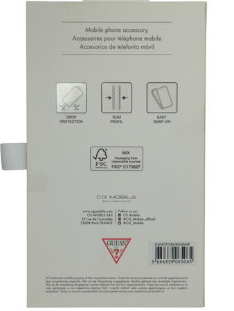 Oryginalne etui Plecki do Iphone 14 PRO CASE GUESS brokat/róż