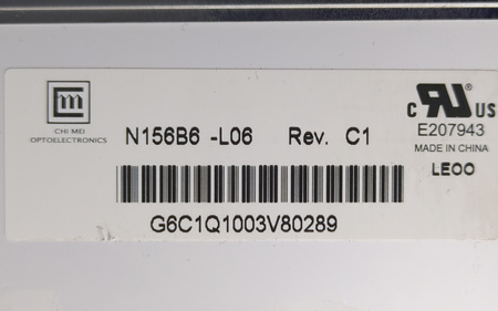 Matryca INNOLUX N156B6 -L06 15,6" 1366x768p; 40pin BŁYSZCZĄCA