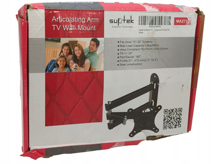 UCHWYT SCIENNY NA TELEWIZOR SUPTEK MA2720 15-32CALE 13KG BLACK