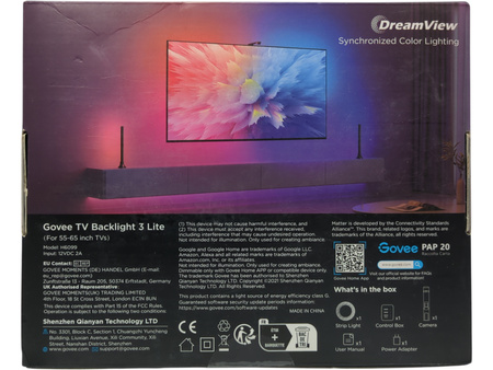 Taśma LED Govee H6099 TV Backlight 3 Lite 55-65 cali RGBICW